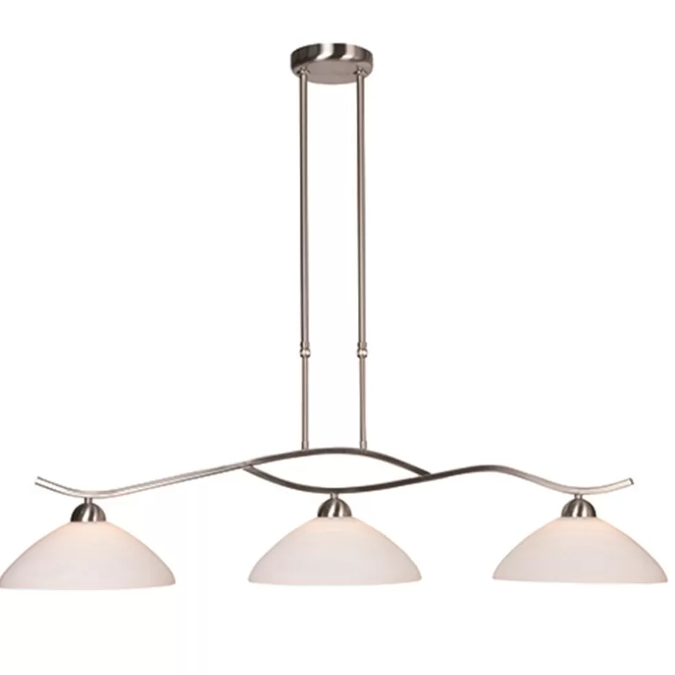 New Straluma Hanglamp Capri staal glas eettafel