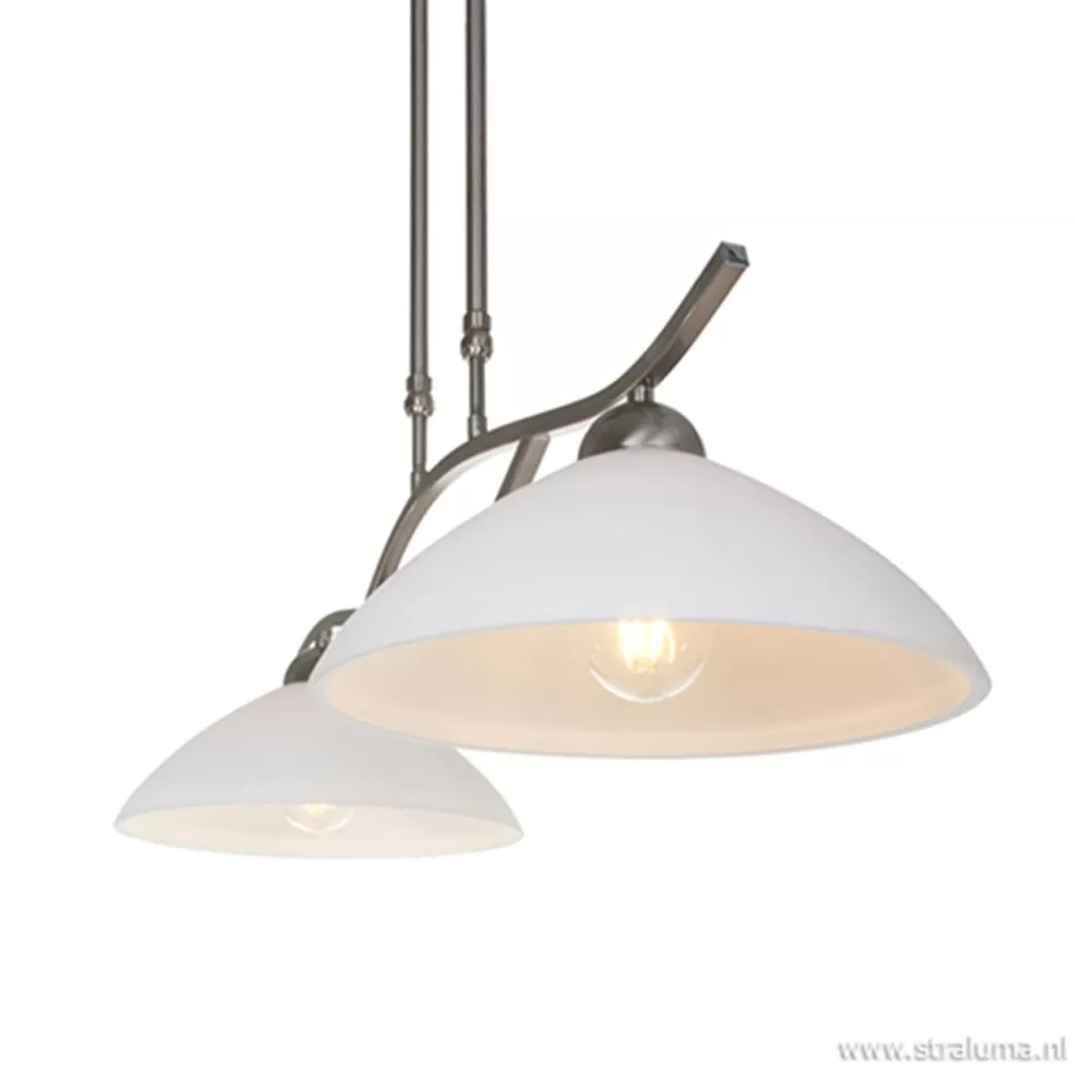 Cheap Straluma Hanglamp Capri staal/glas eettafel