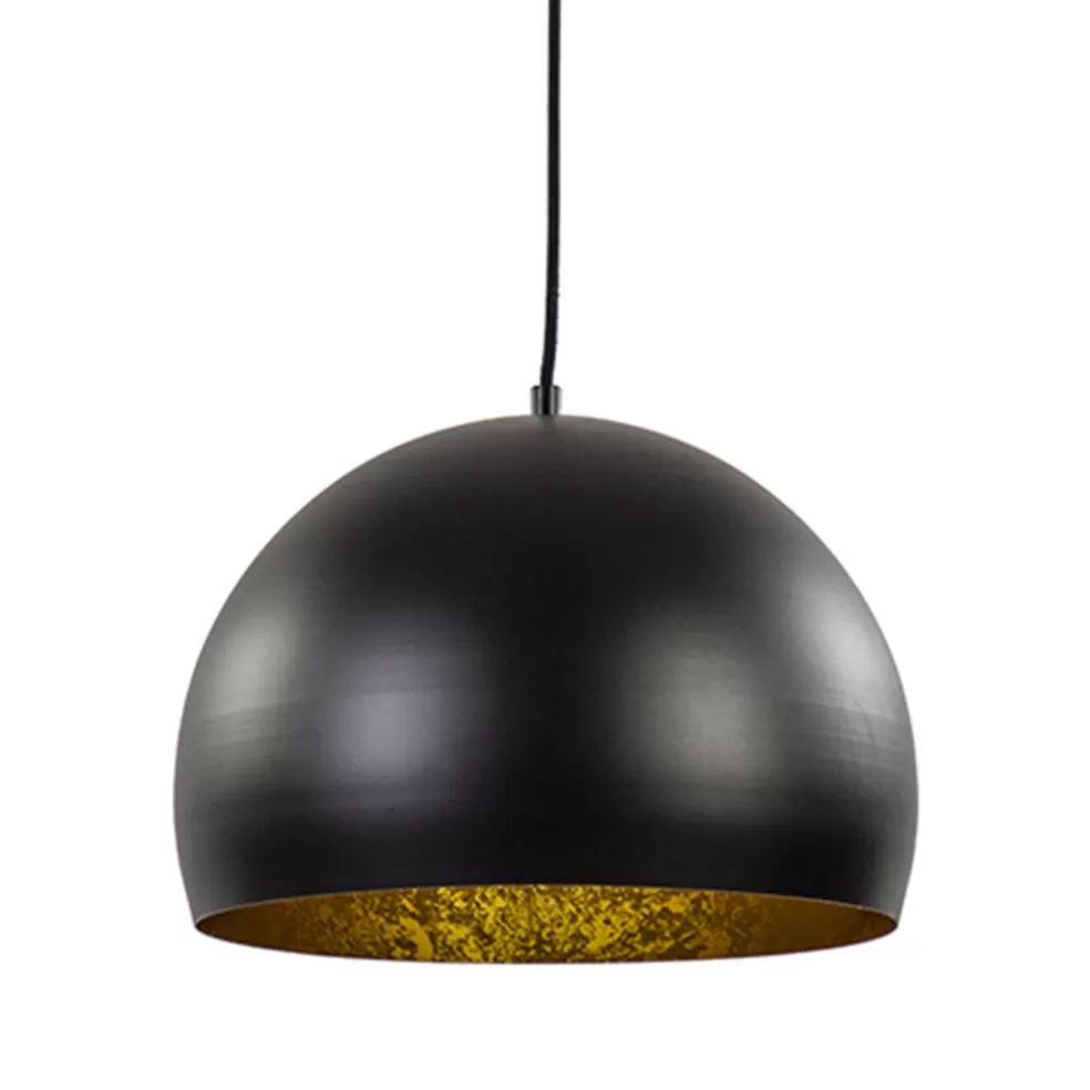 Fashion Straluma Hanglamp Jaicey bol zwart/goud