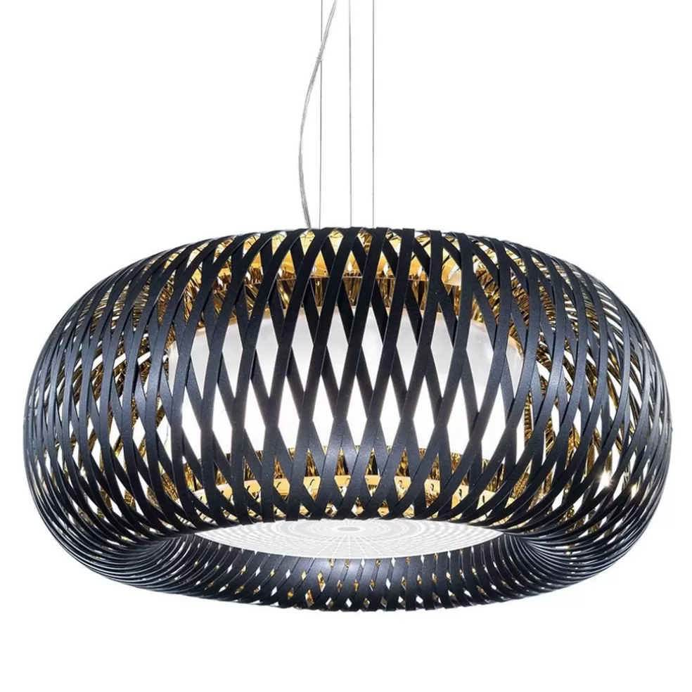 Online Straluma Hanglamp Kalatos zwart/goud 63cm