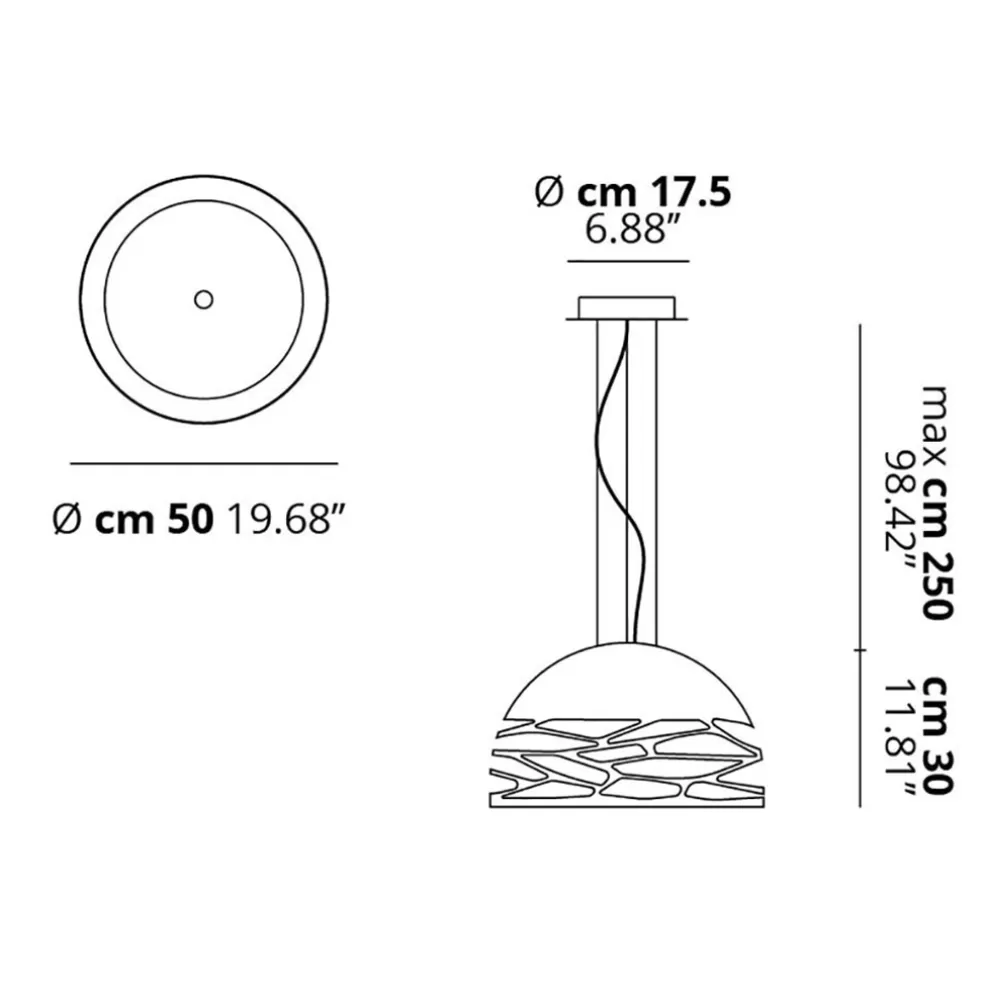 Store Straluma Hanglamp Kelly Dome zwart 50cm