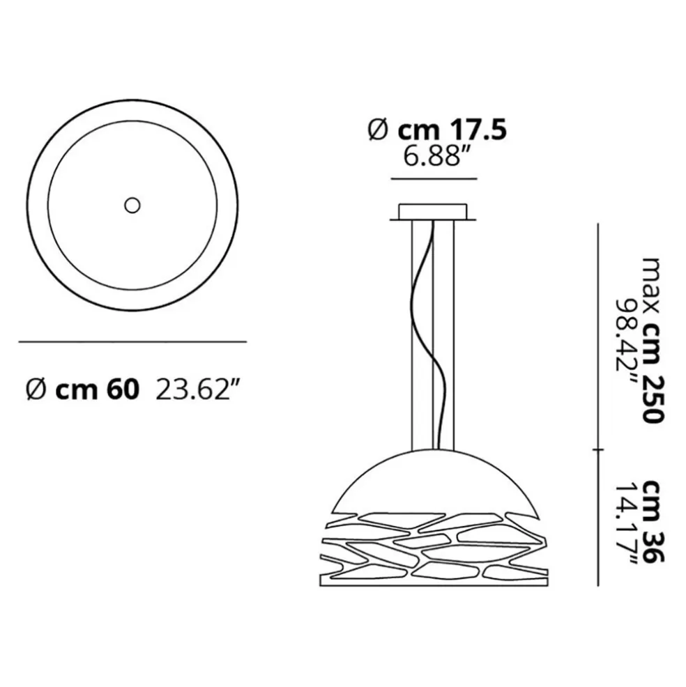 Shop Straluma Hanglamp Kelly koepel 60cm wit