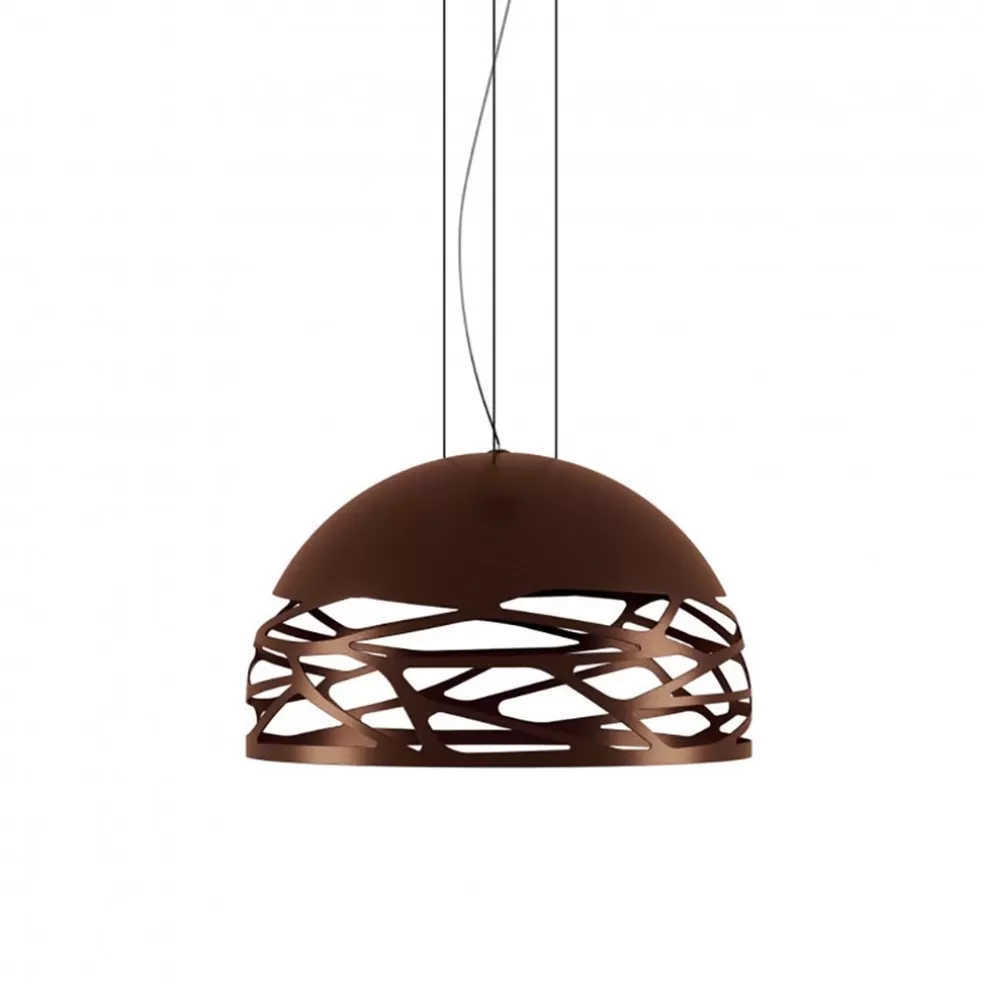 Online Straluma Hanglamp Kelly koepel brons 50cm