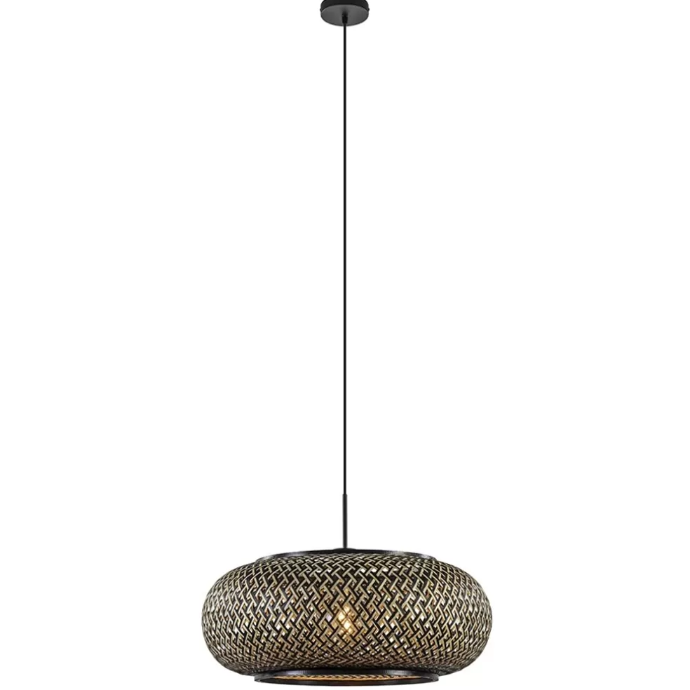 Cheap Straluma Hanglamp Maze bamboe/zwart 60cm