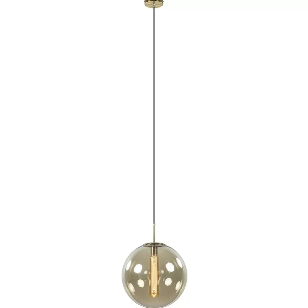 Best Sale Straluma Hanglamp Medina satin gold/amber glas 40cm