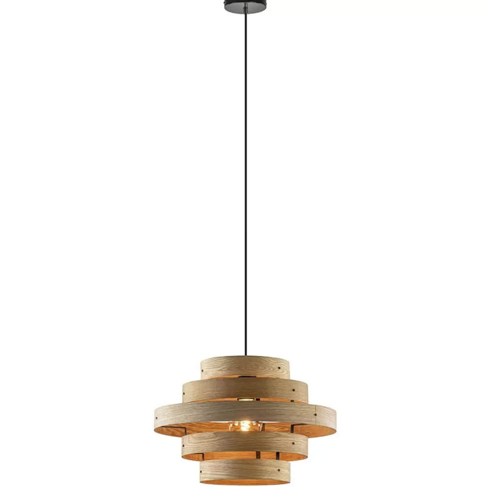 Fashion Straluma Hanglamp Oaknut hout 5 ringen