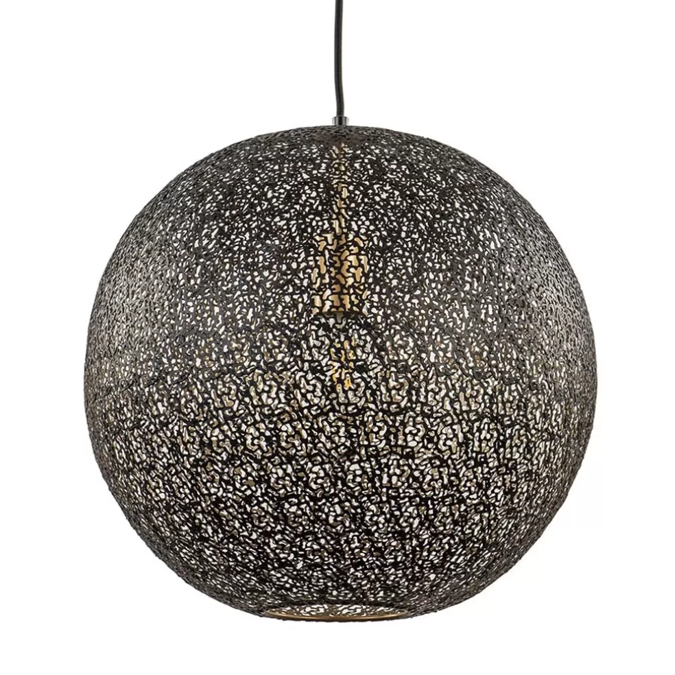 Sale Straluma Hanglamp Oronero bol zwart/goud 40cm