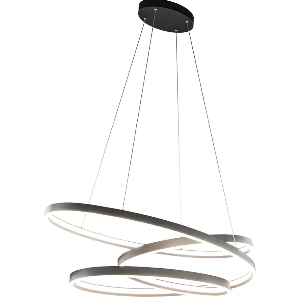 Store Straluma Hanglamp ovale ringen mat zwart