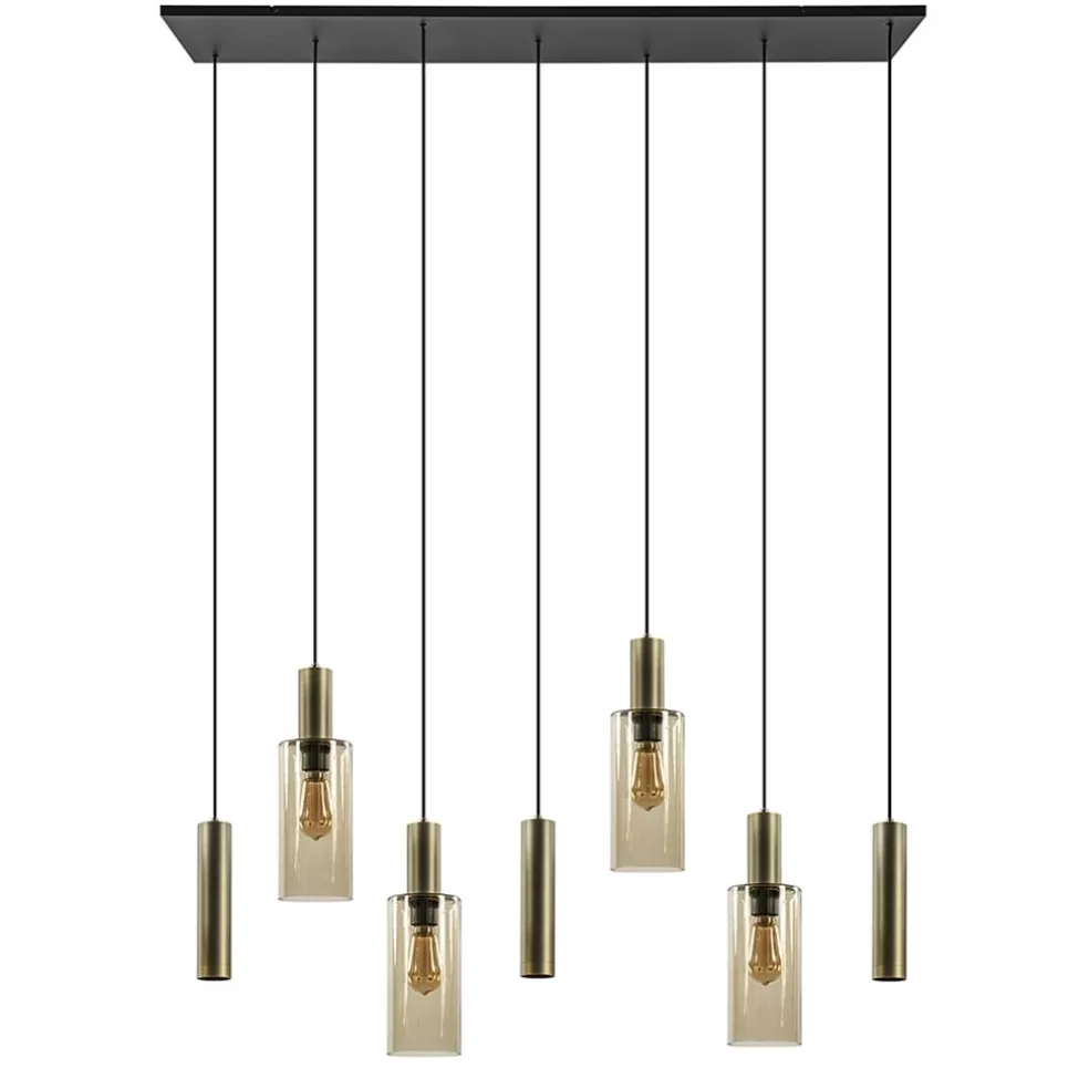 Outlet Straluma Hanglamp Perugia 7L brons/zwart