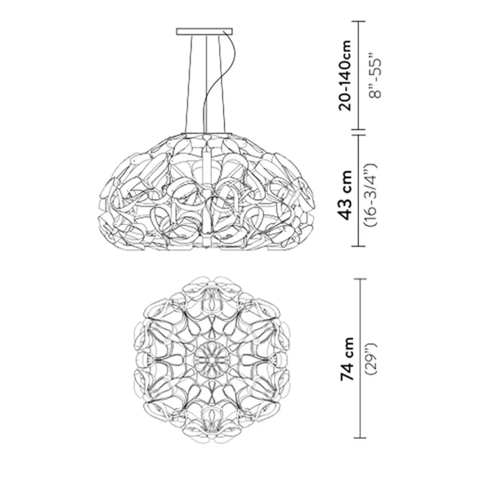 Best Sale Straluma Hanglamp Quantica 74cm gold/white