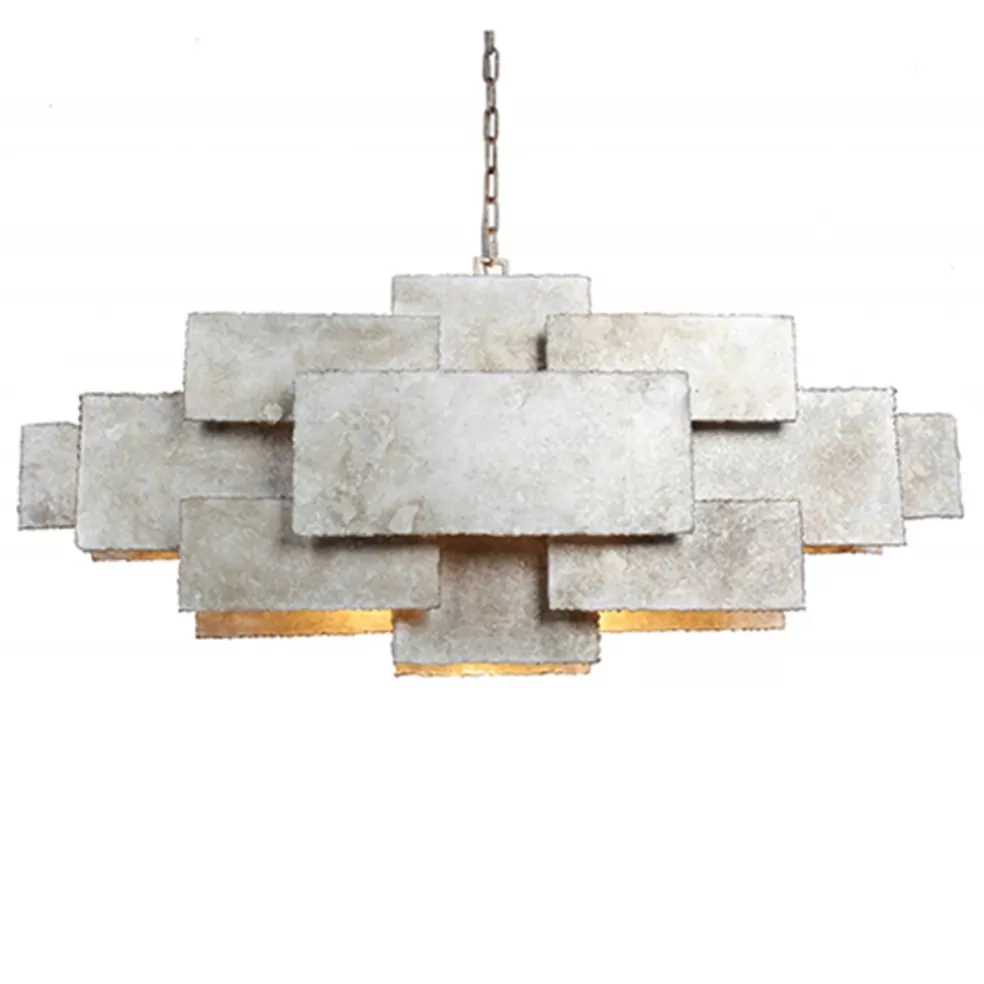 New Straluma Hanglamp rechthoek speels antiek zilver