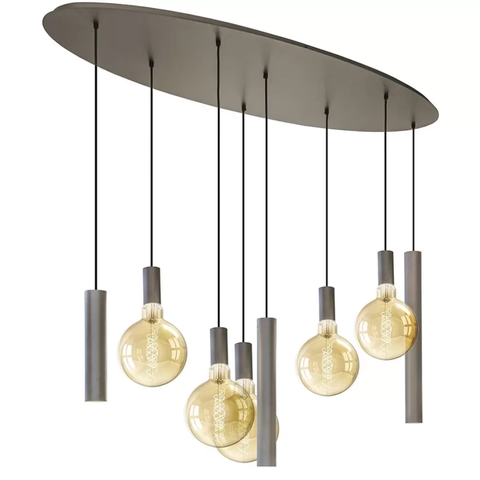 Online Straluma Hanglamp Riva ovaal 8L platinum