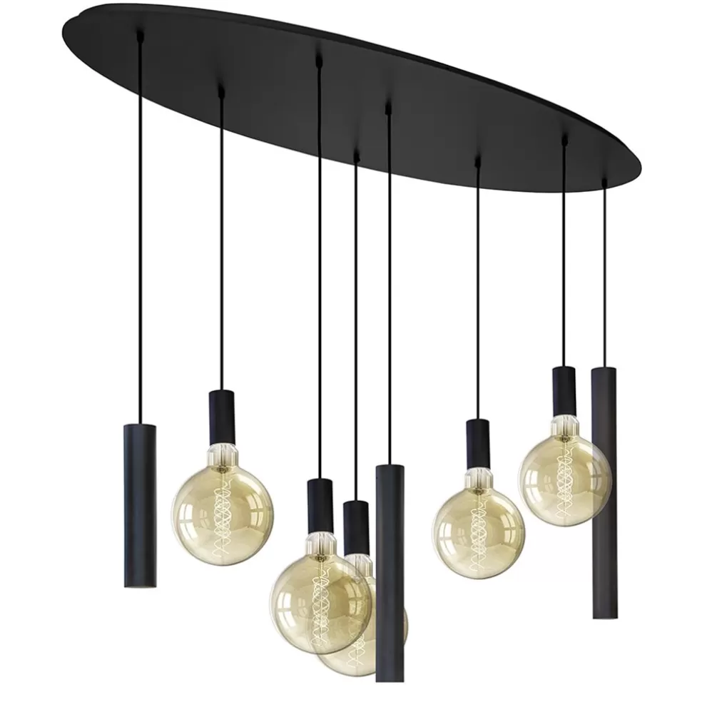 Store Straluma Hanglamp Riva ovaal 8L zwart