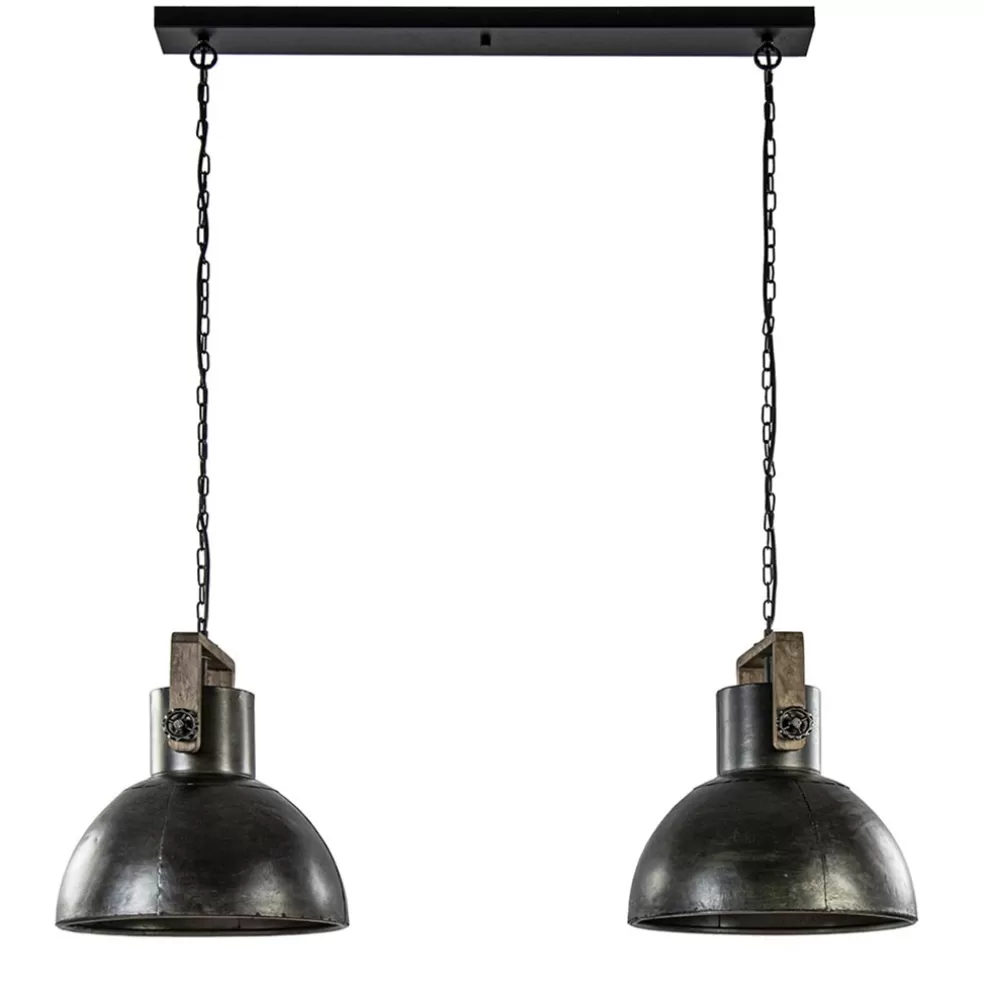 Sale Straluma Hanglamp Shelly 2-lichts brons/hout