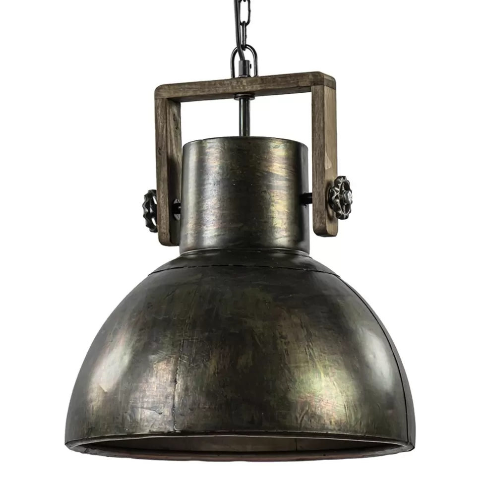 Hot Straluma Hanglamp Shelly industrieel bruin/hout