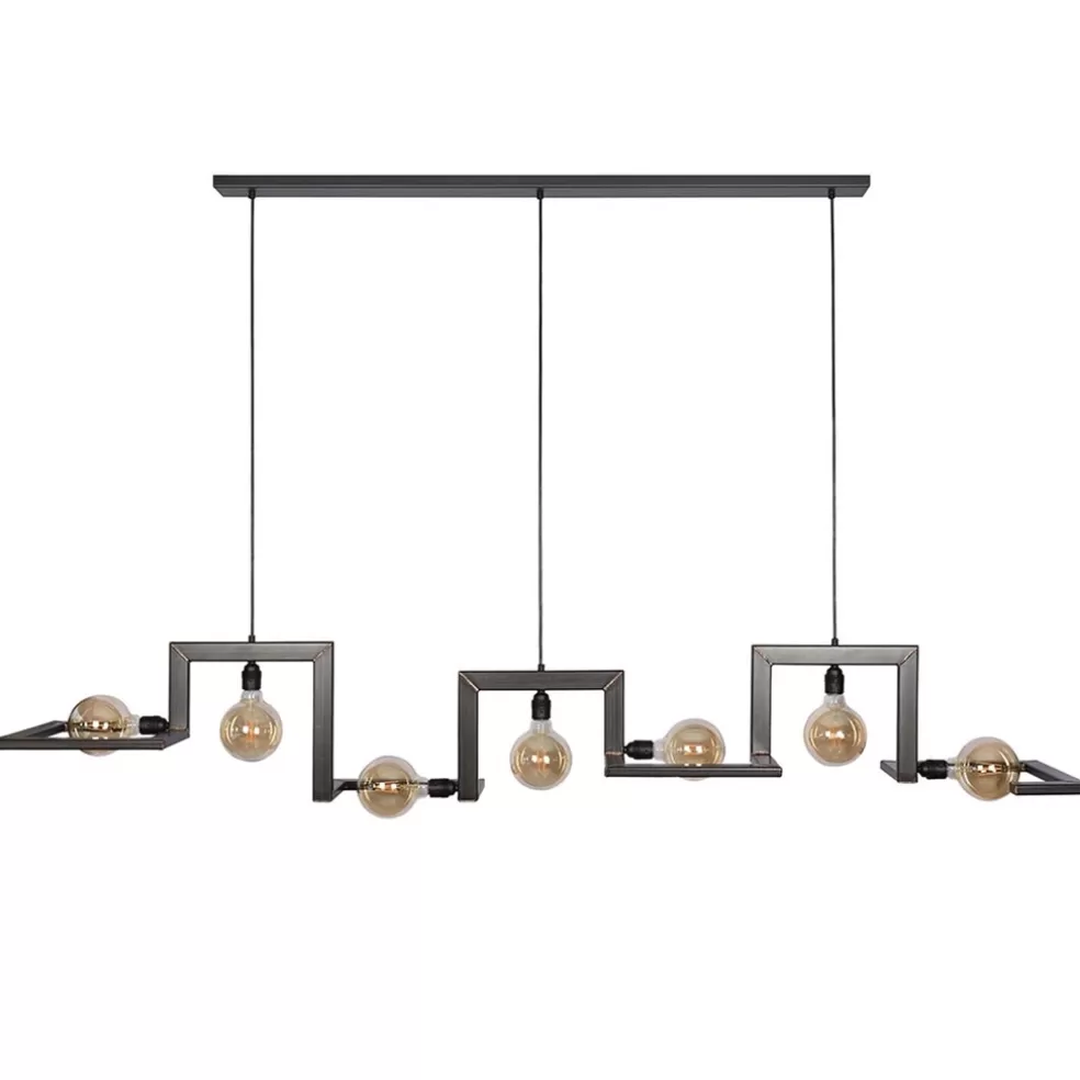 Clearance Straluma Hanglamp Tortona 7l 210 zwartstaal/koper