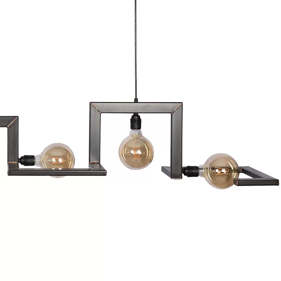 Clearance Straluma Hanglamp Tortona 7l 210 zwartstaal/koper