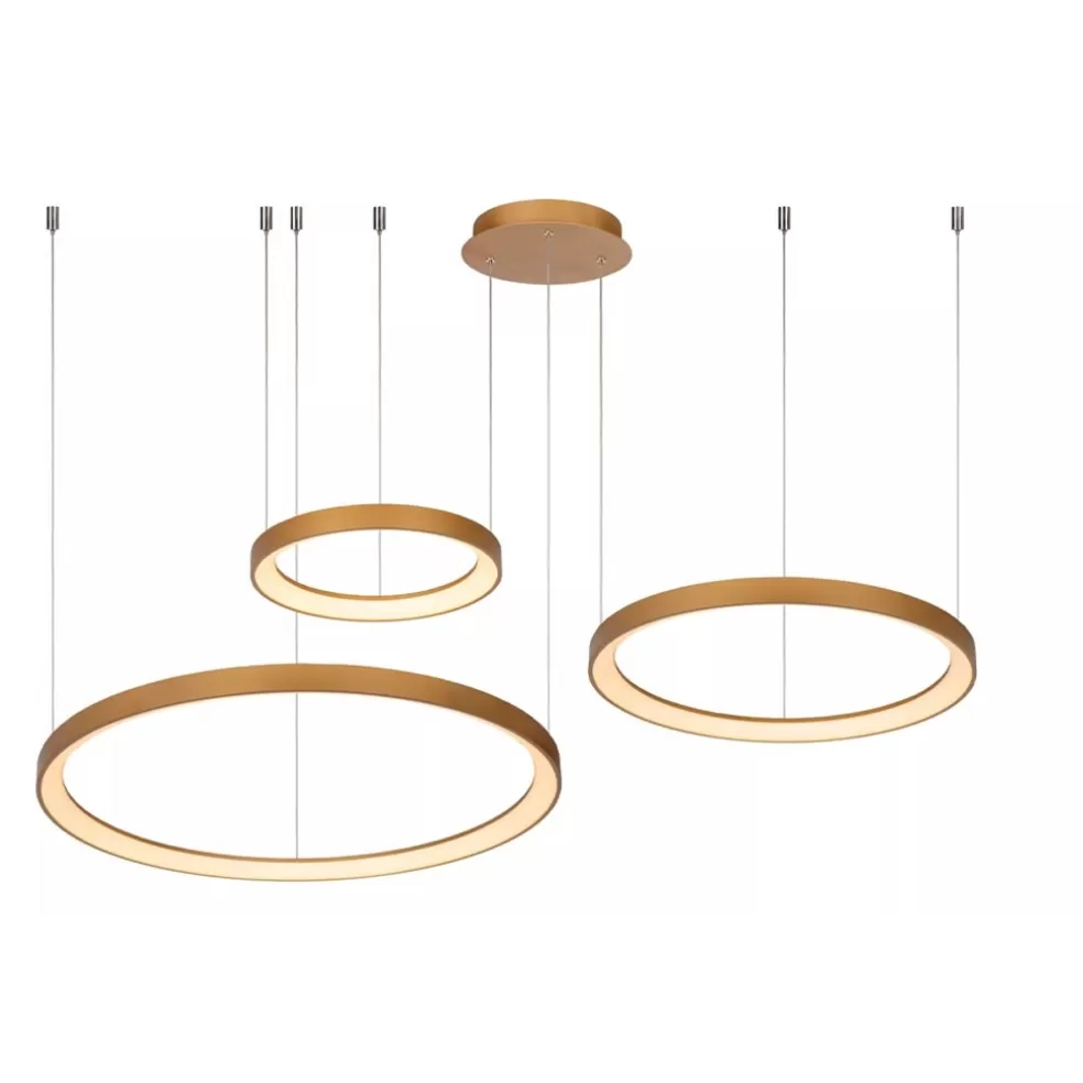 Hot Straluma Hanglamp Vidal 3 ringen matgoud