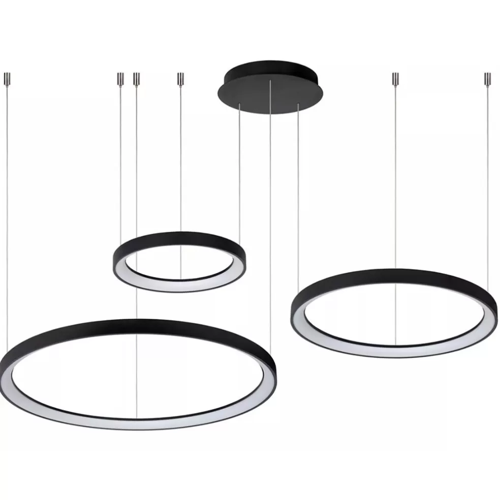 Hot Straluma Hanglamp Vidal 3 ringen zwart