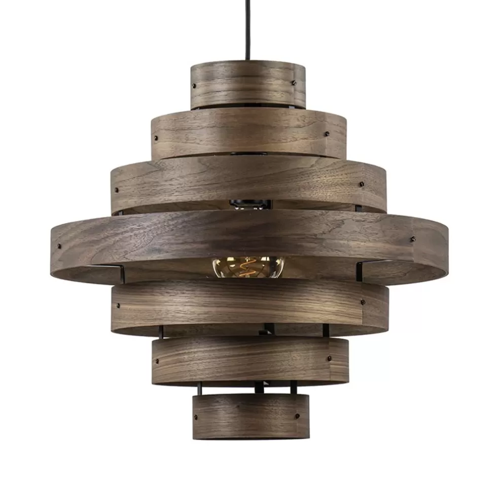 Online Straluma Hanglamp Walnut  zwart / walnoot hout