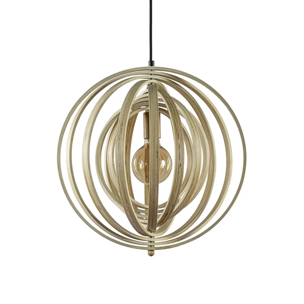 Online Straluma Hanglamp Woody 44 hout naturel