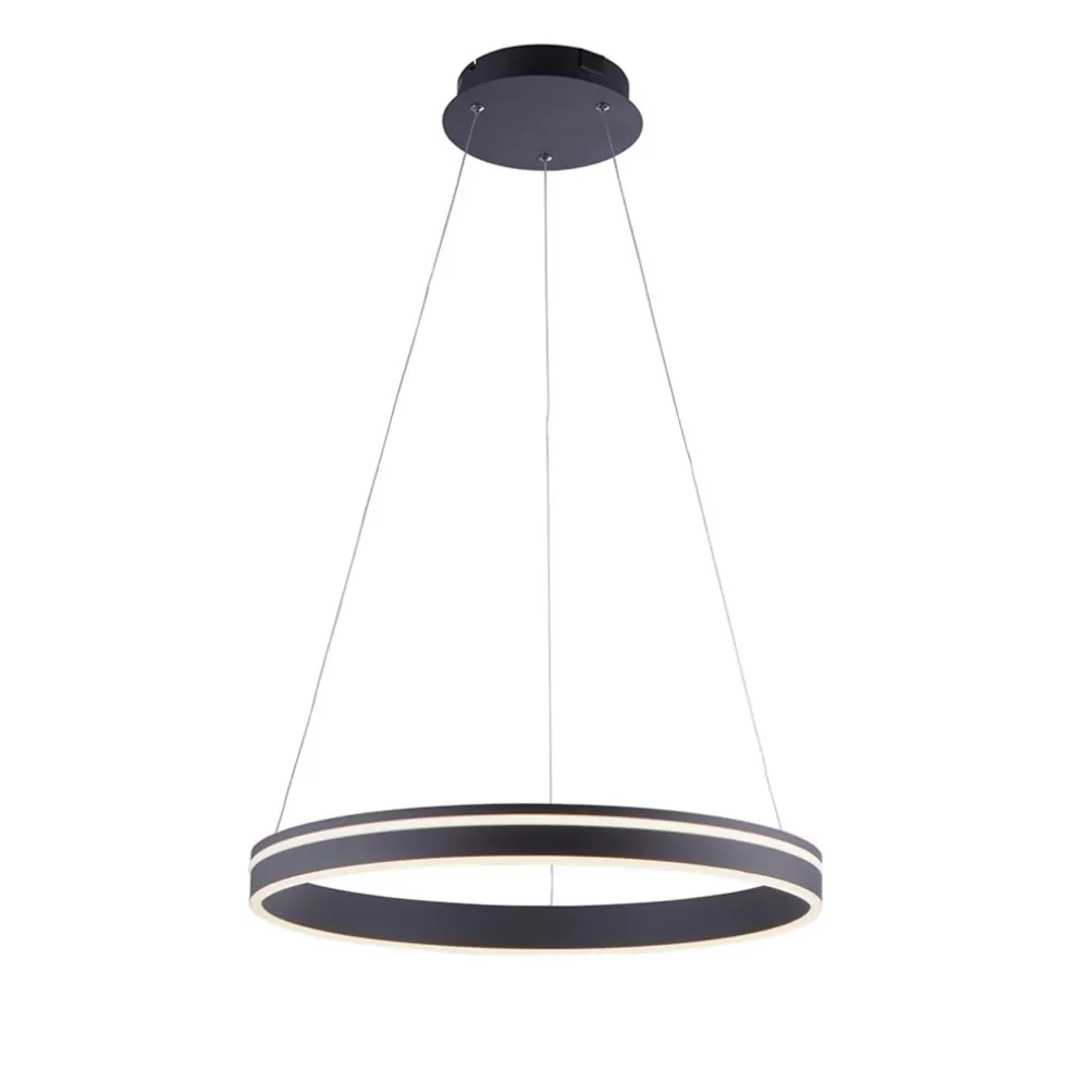 Discount Straluma Hanglamp zwart ring 60cm + afst.bed.CCT