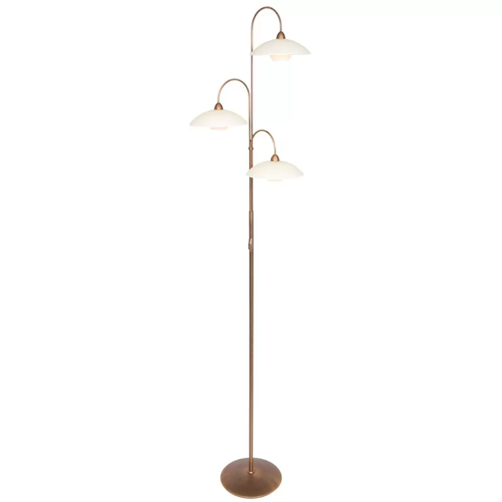 Shop Straluma Klassieke 3-lichts vloerlamp brons inclusief LED