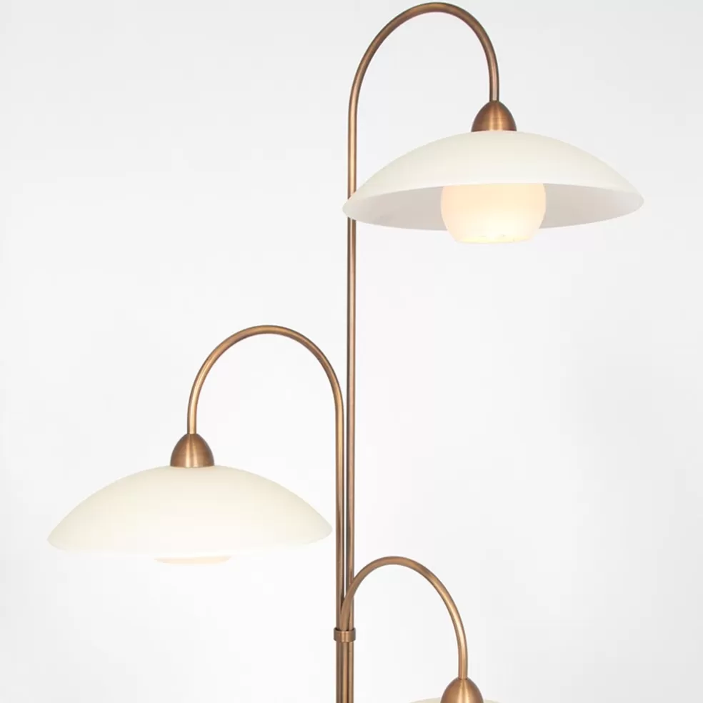 Shop Straluma Klassieke 3-lichts vloerlamp brons inclusief LED