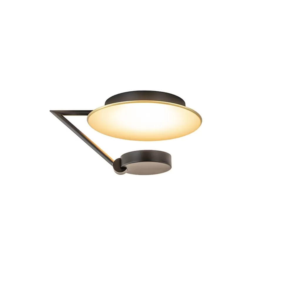 Flash Sale Straluma Kleine LED plafondlamp zwart met goud