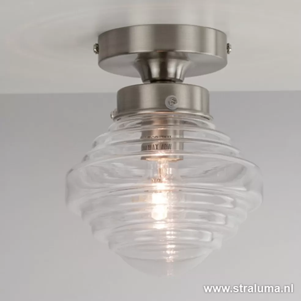 Online Straluma Kleine stalen plafondlamp glas helder