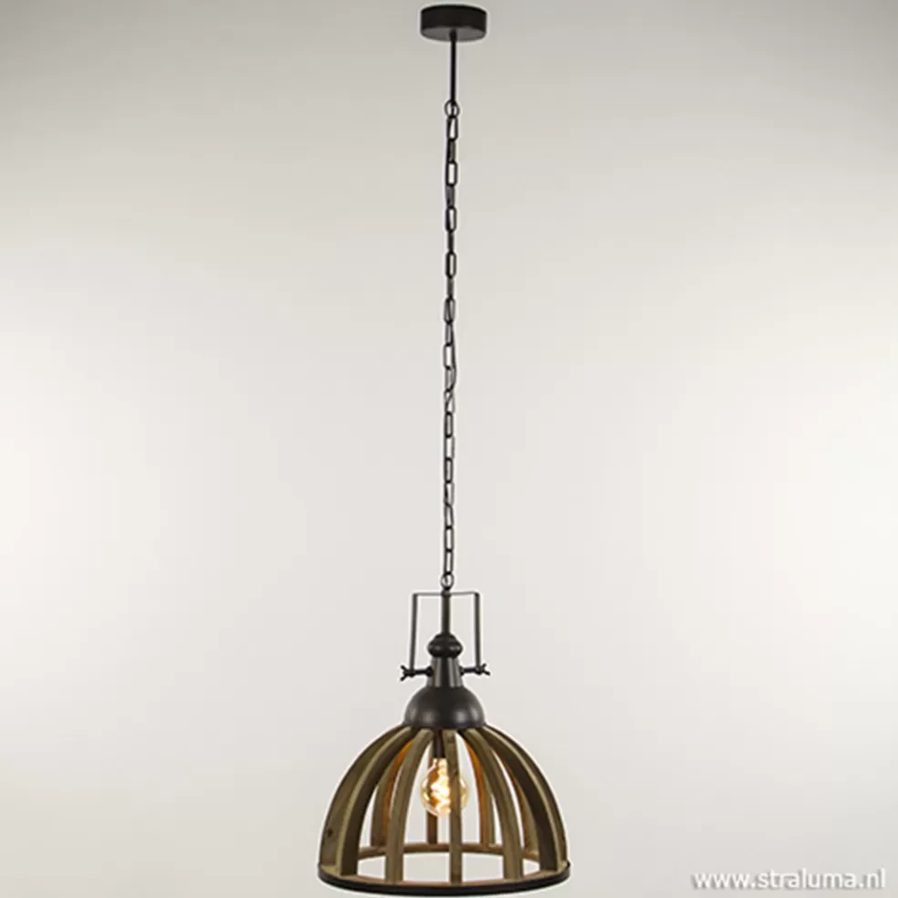 Cheap Straluma Landelijk hanglamp Djem hout/zink