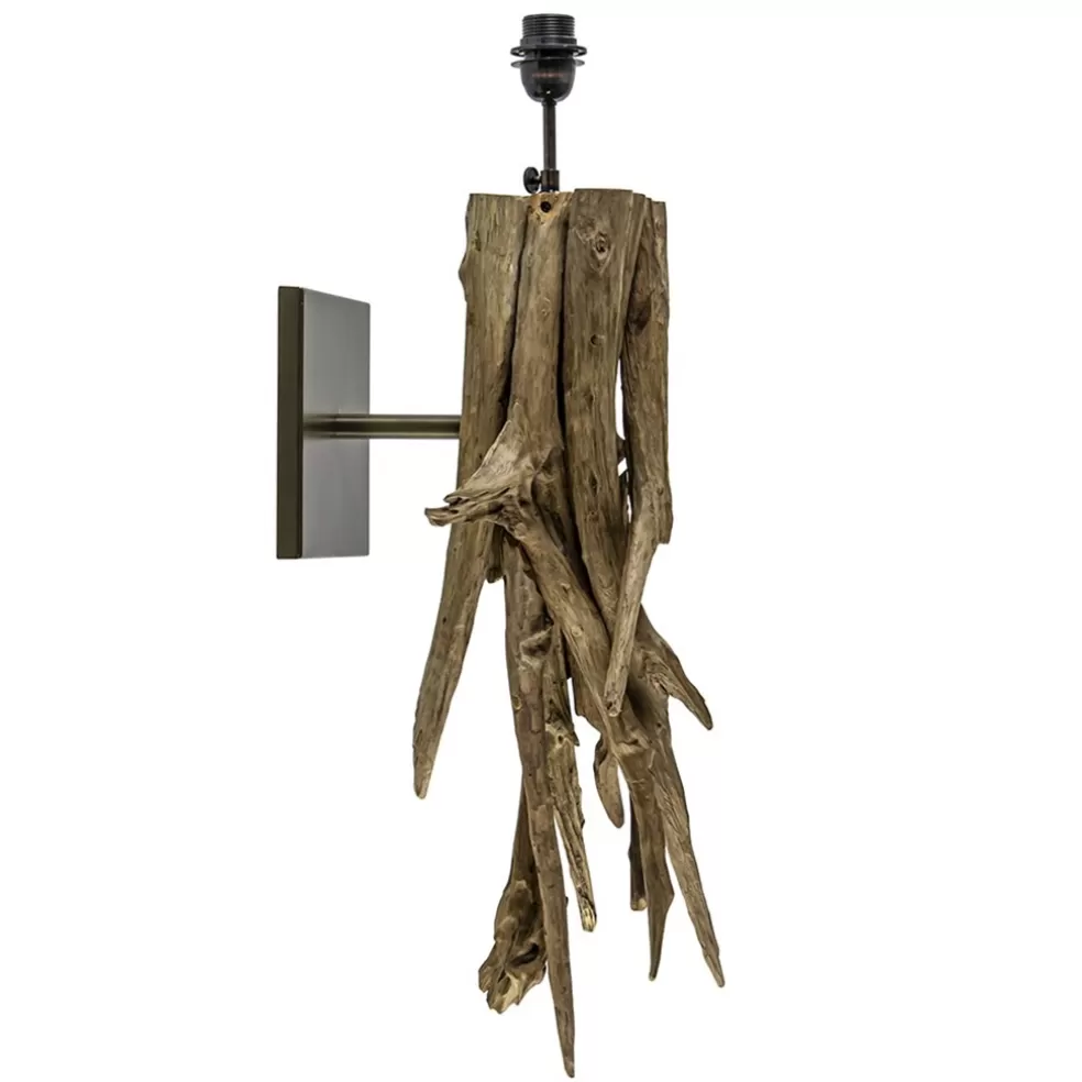 Fashion Straluma Landelijke wandlamp Bluma hout exclusief kap