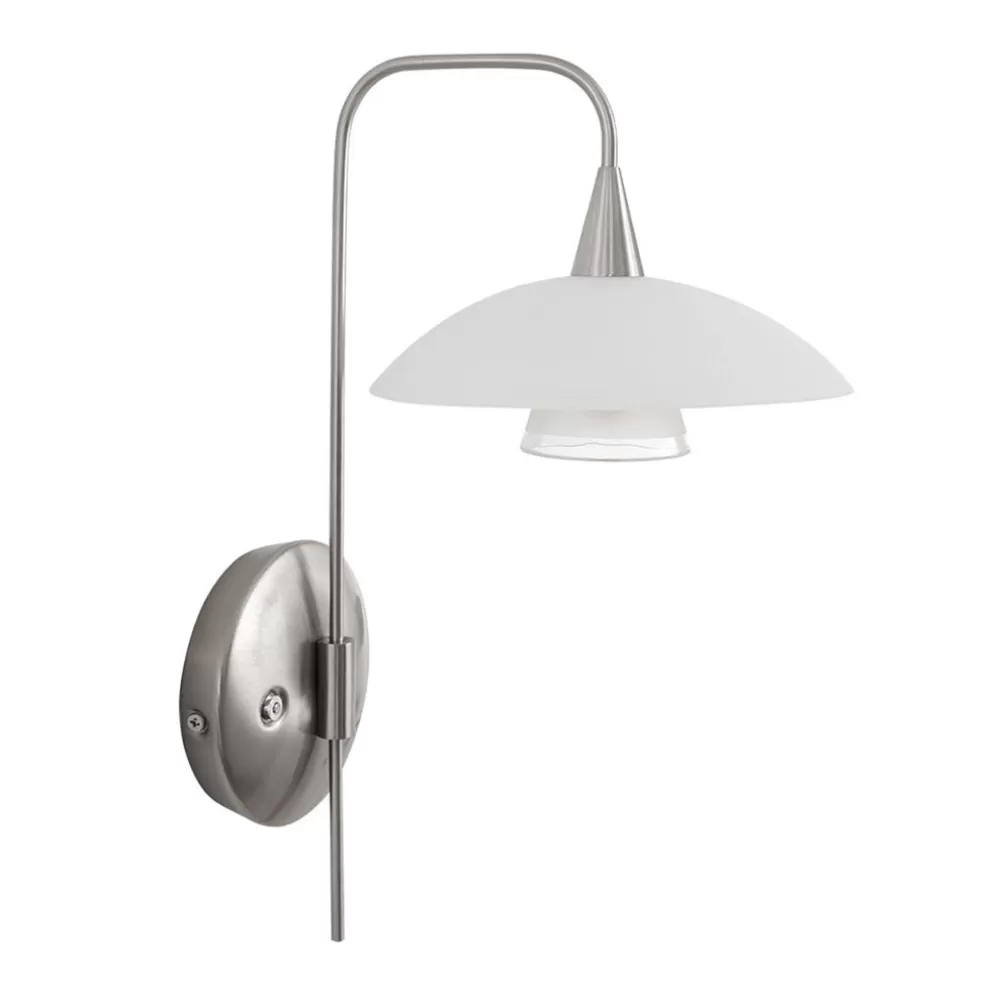 New Straluma LED wandlamp staal met glas inclusief snoer