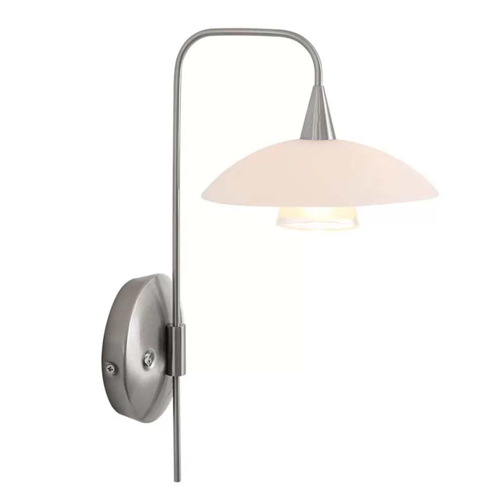 New Straluma LED wandlamp staal met glas inclusief snoer