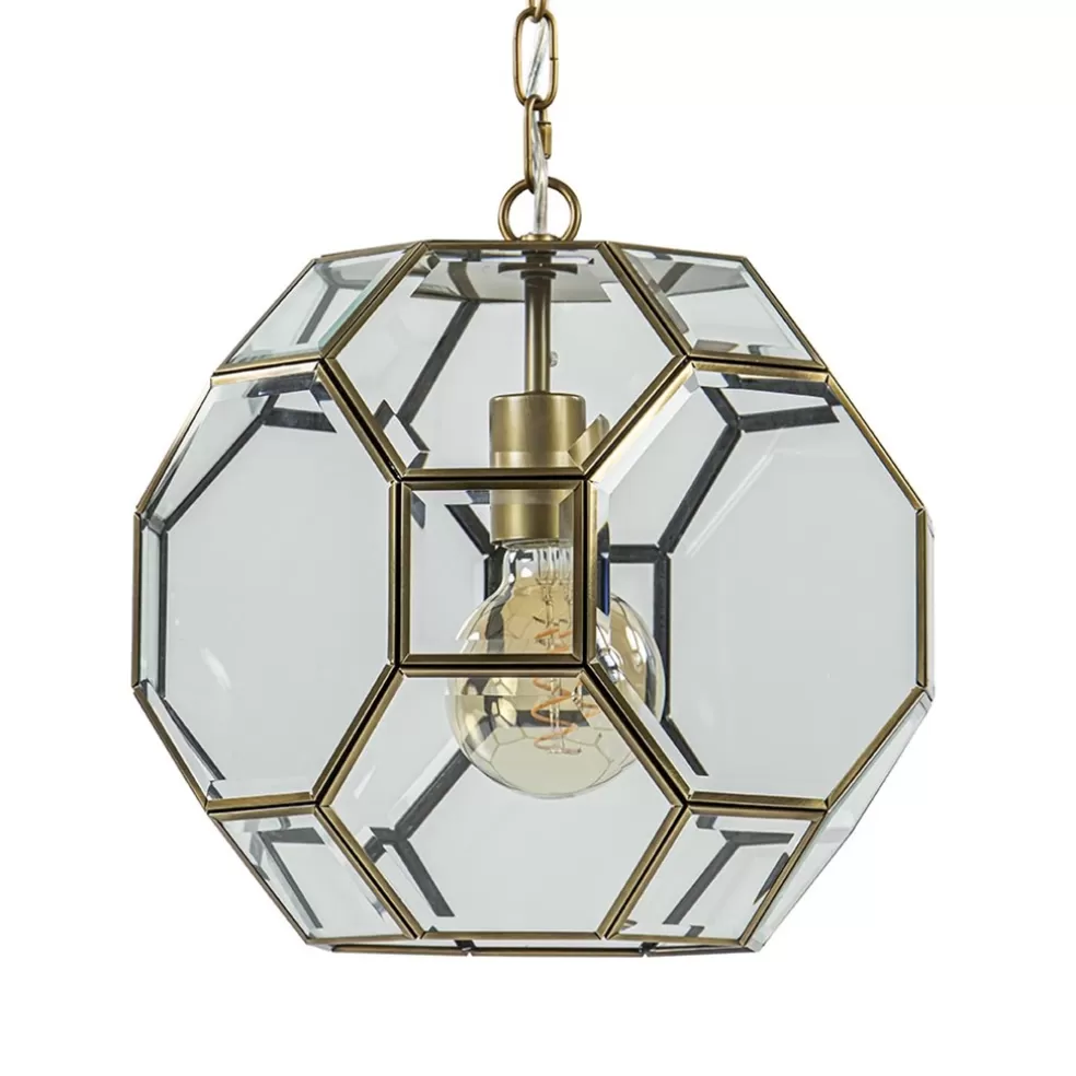 Fashion Straluma Light & Living hanglamp Lennox brons met helder glas