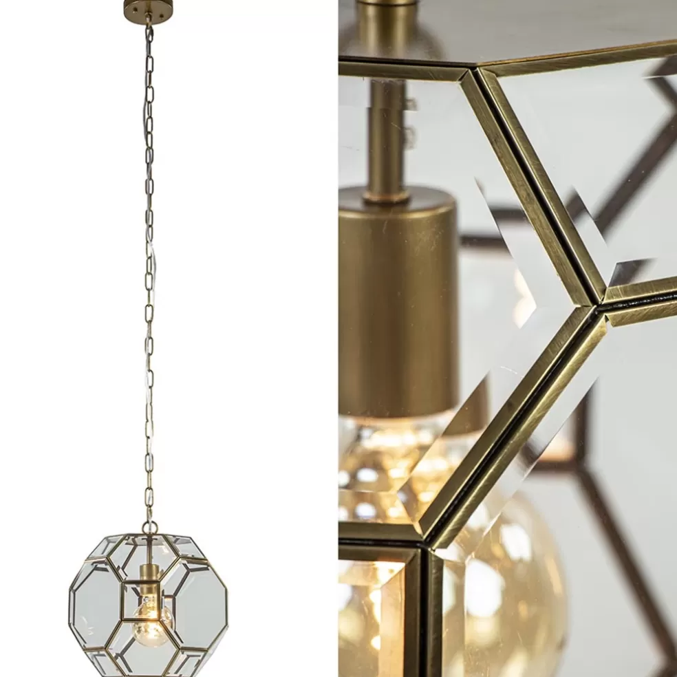 Fashion Straluma Light & Living hanglamp Lennox brons met helder glas