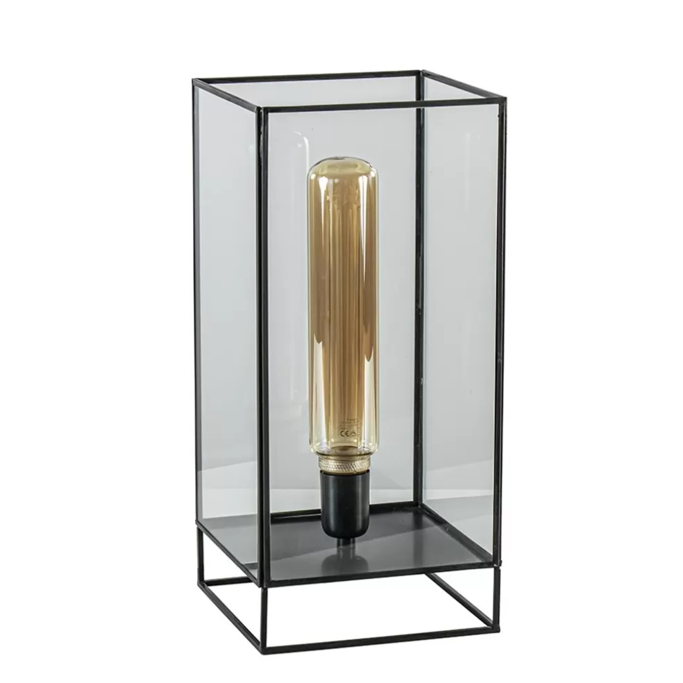 Fashion Straluma Light & Living tafellamp Solas zwart met glas