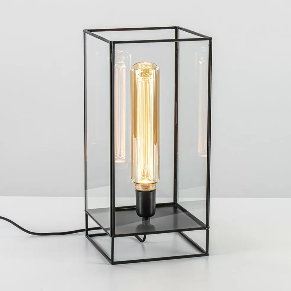 Fashion Straluma Light & Living tafellamp Solas zwart met glas