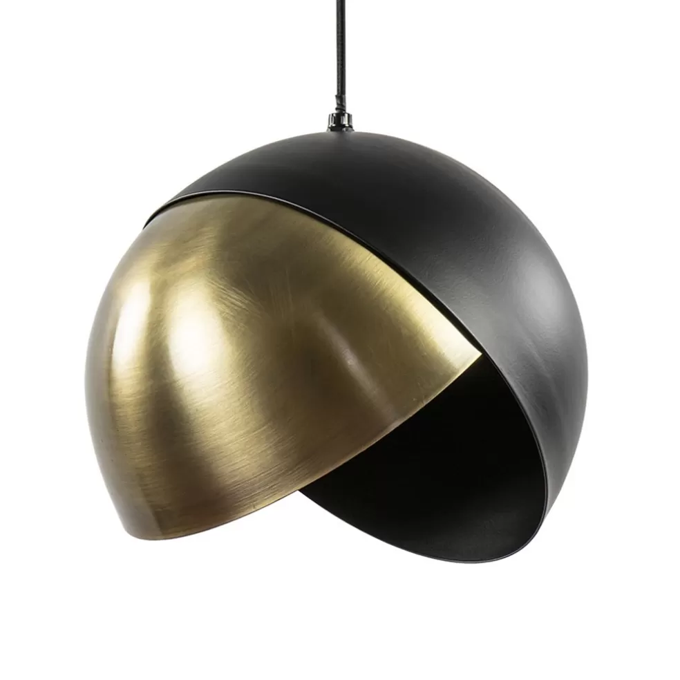 Online Straluma Light and Living hanglamp Namco zwart met antiek brons