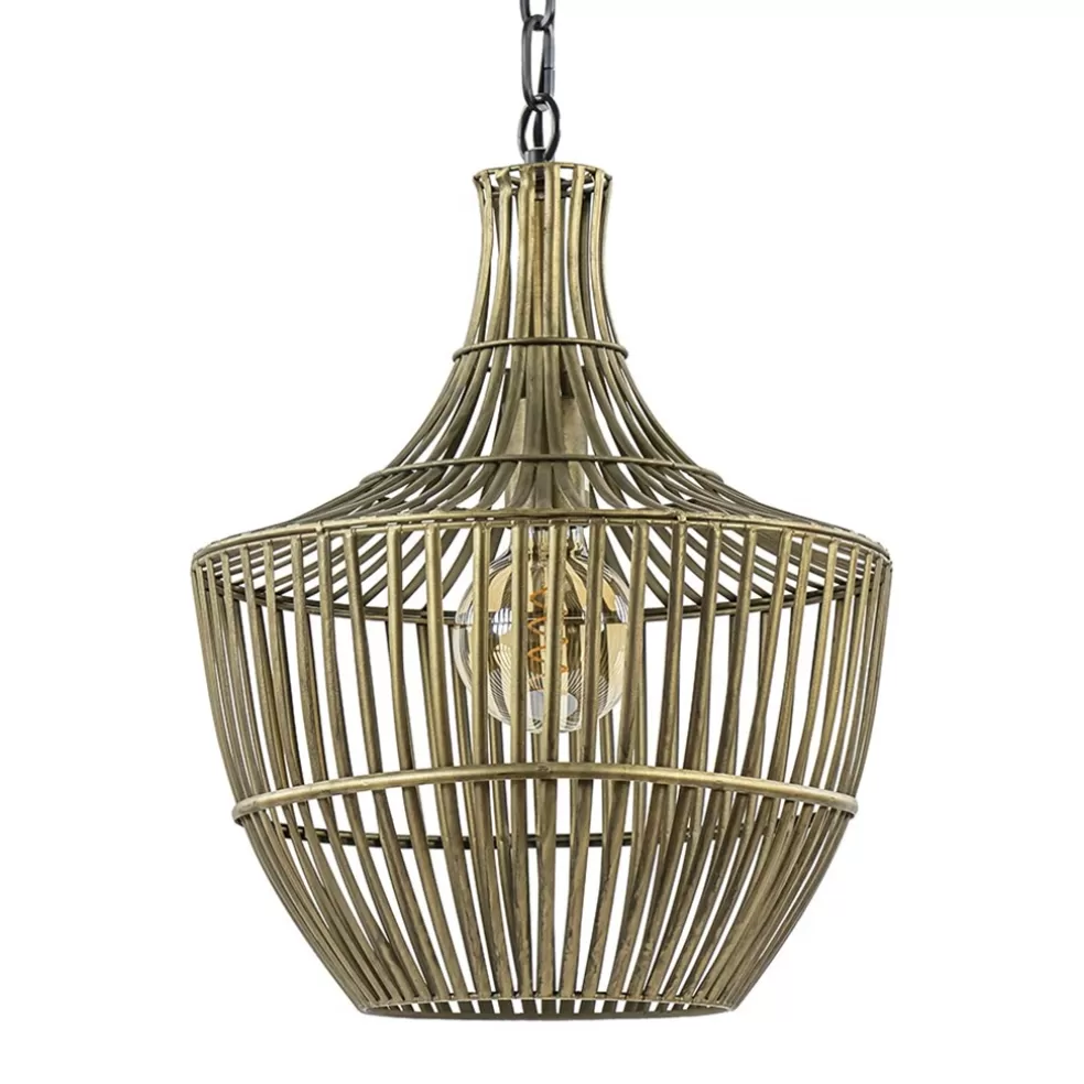 Fashion Straluma Light and Living hanglamp Stella antiek brons met zwart