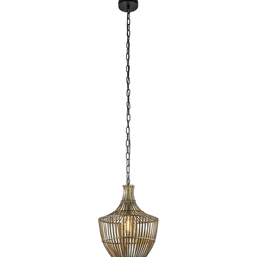 Fashion Straluma Light and Living hanglamp Stella antiek brons met zwart