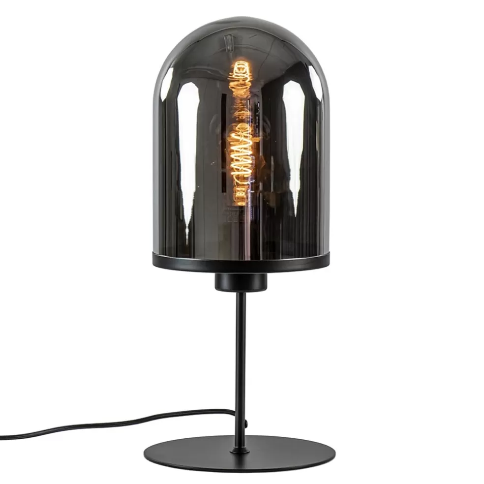 New Straluma Light and Living tafellamp Maverick zwart met smoke glas