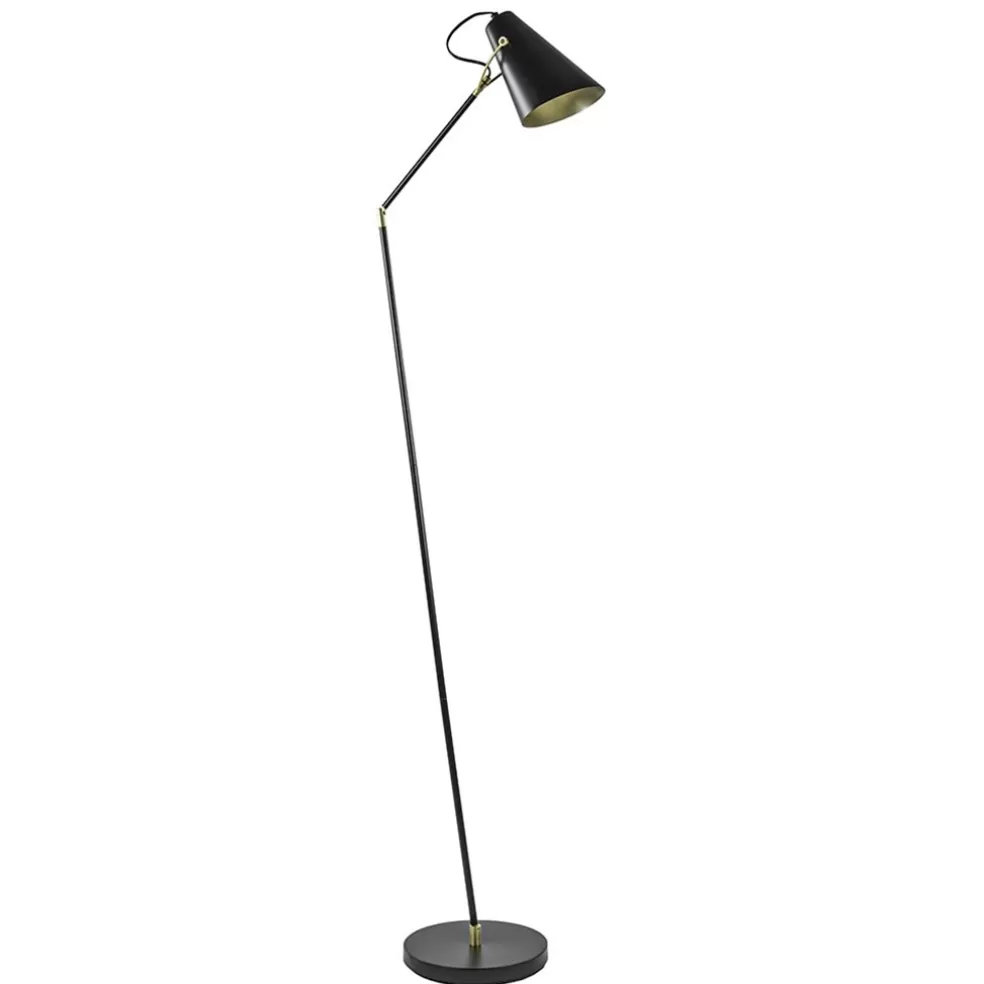 Shop Straluma Light and Living vloerlamp Barre zwart met goud verstelbaar