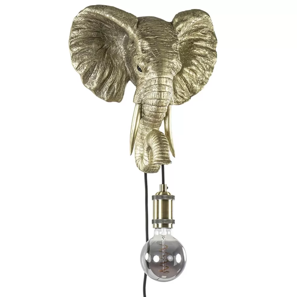 Online Straluma Light and Living wandlamp Elephant licht goud