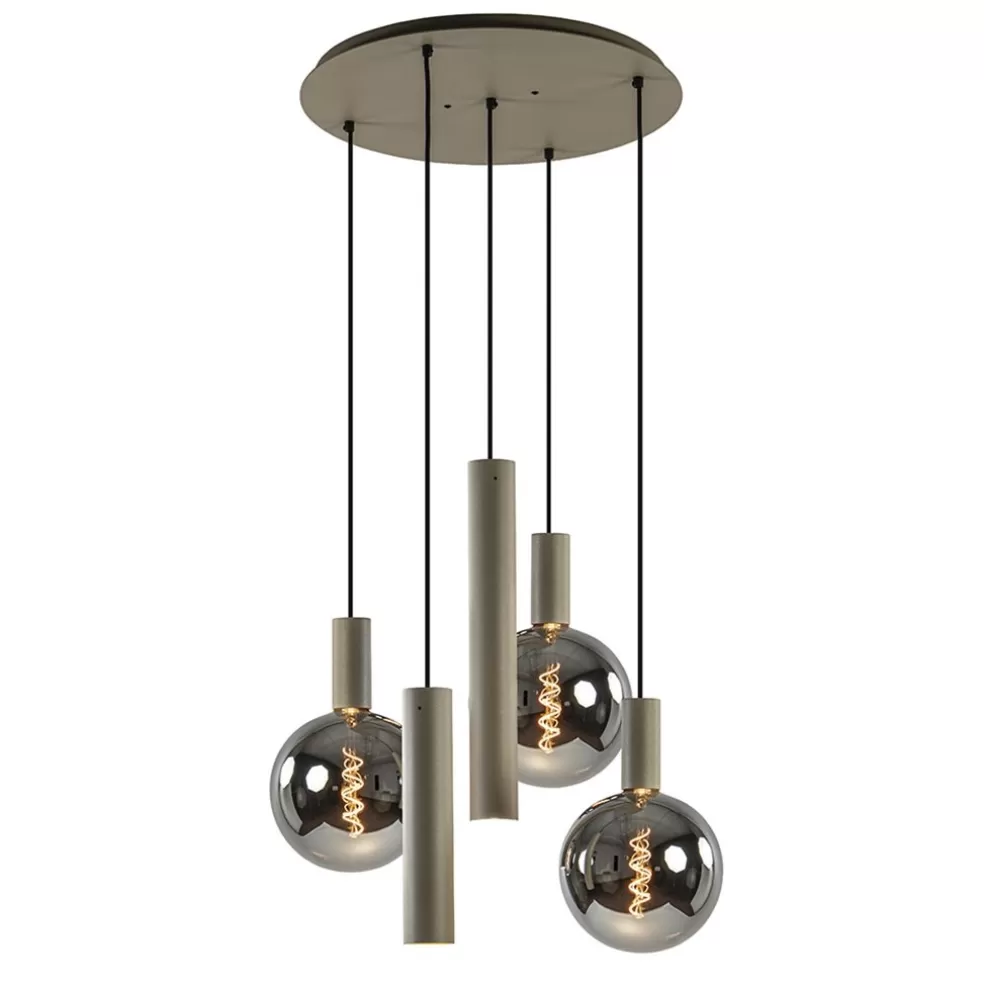 Store Straluma Luxe hanglamp 5-lichts rond quartz