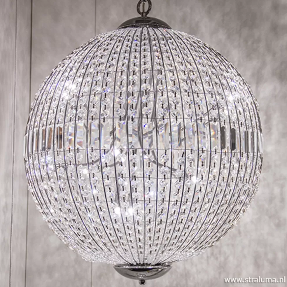 Sale Straluma Luxe ronde hanglamp kristal met chroom