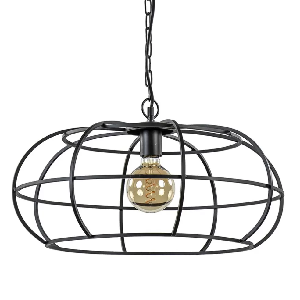 Clearance Straluma Mat zwart metalen hanglamp Imelda Light and Living