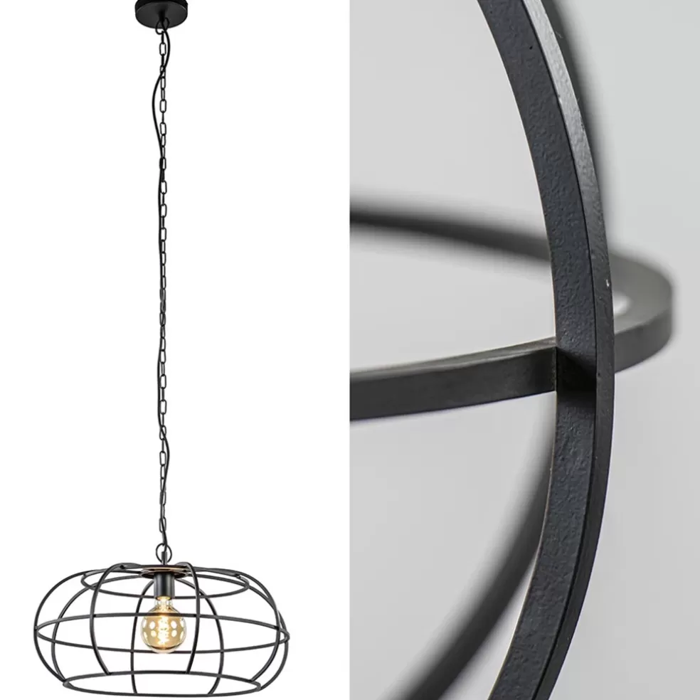 Clearance Straluma Mat zwart metalen hanglamp Imelda Light and Living