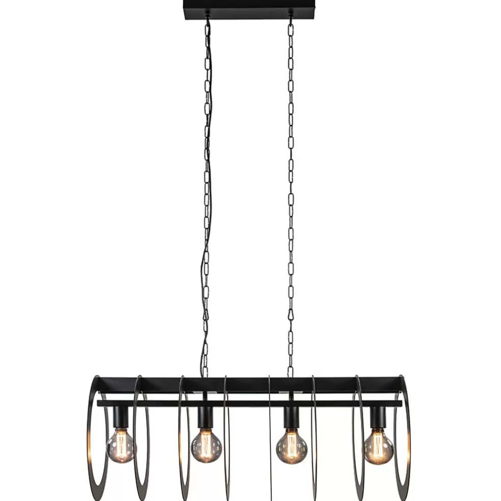 New Straluma Mat zwart metalen hanglamp Rings