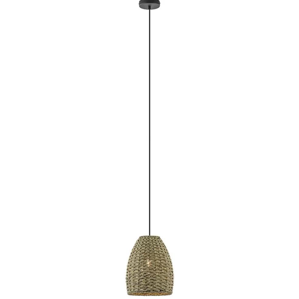 New Straluma Mat zwarte hanglamp met touw